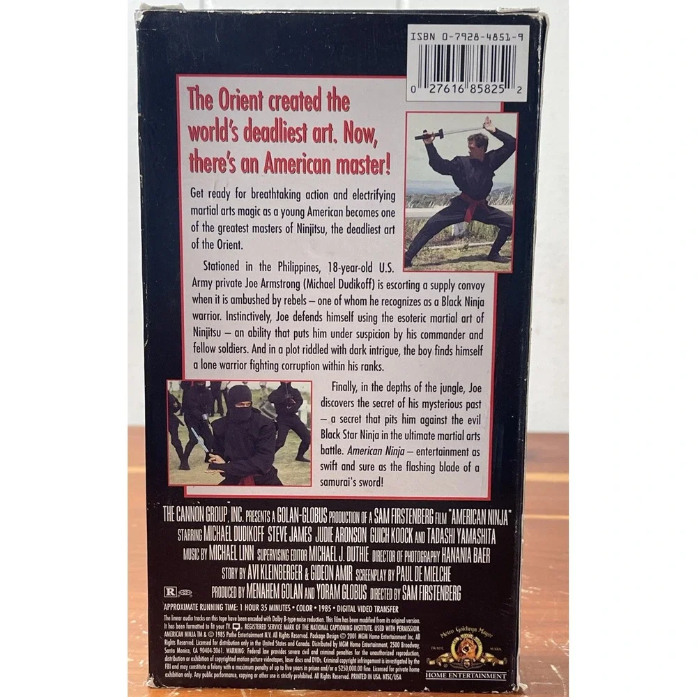 American Ninja VHS Tape 1985 / 2001 Michael‎ Dudikoff V2
